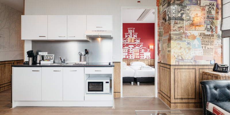 Long-stay ID Aparthotel Amsterdam Kitchen
